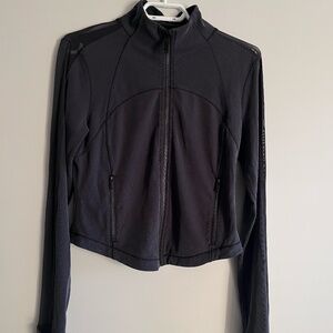 Women’s activewear zip up jacket sweater size 8 grey